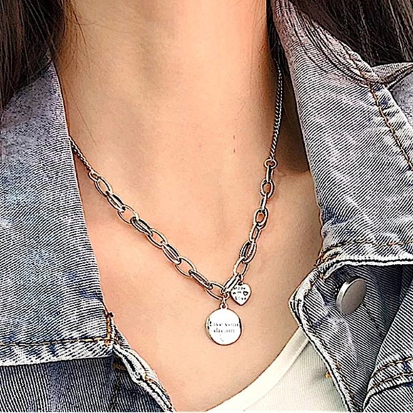 Sterling Silver Live Your Dream Minimalist Necklace - Picture 2 of 5